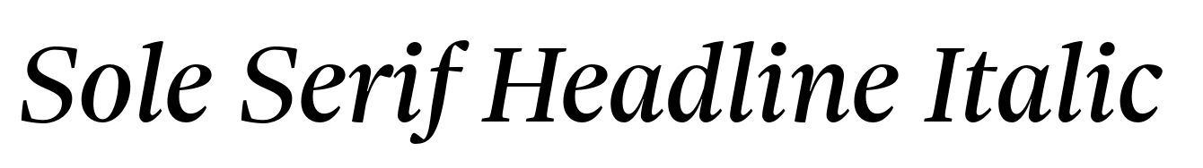 Sole Serif Headline Italic